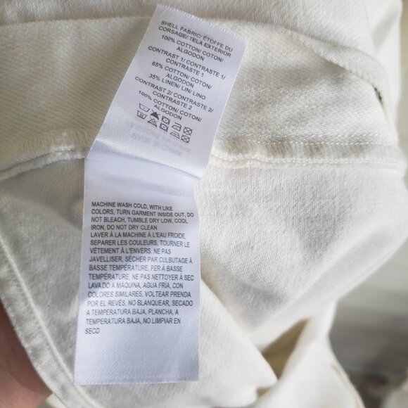 NWT Lucky Brand x Laura Ashley white denim limited edition shortalls - Picture 10 of 10